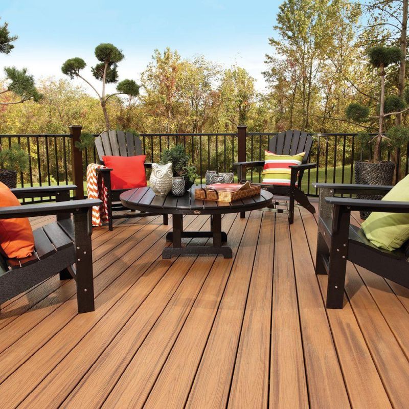 Composite Decking in an outdoor entertaining area